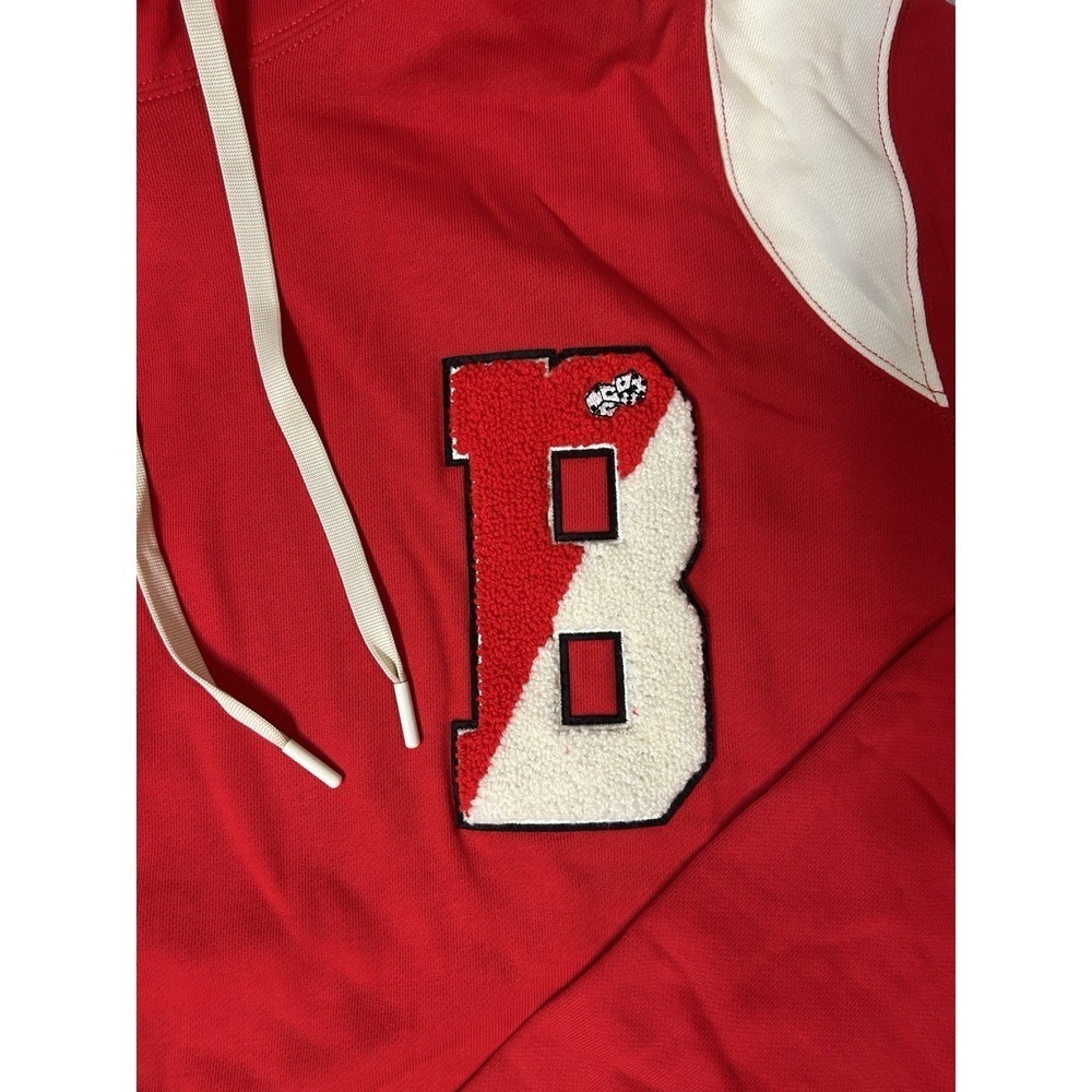 Bound by Soul Varsity Shooter Men's Red Size L Letterman Hoodie Sweatshirt NWOT - Picture 3 of 8